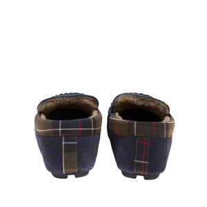 Barbour Monty Navy Suede Slippers